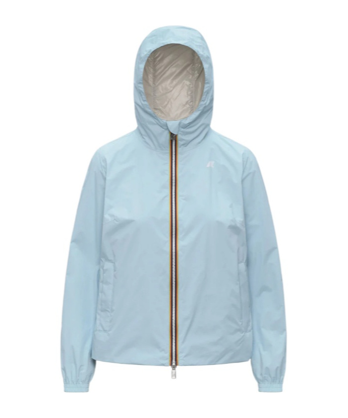 K-way Colourblock Hooded Jacket In Blue