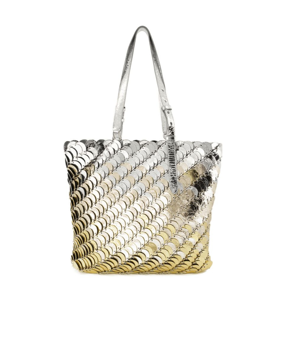 Rabanne Double Handle Tote Bag In Nude
