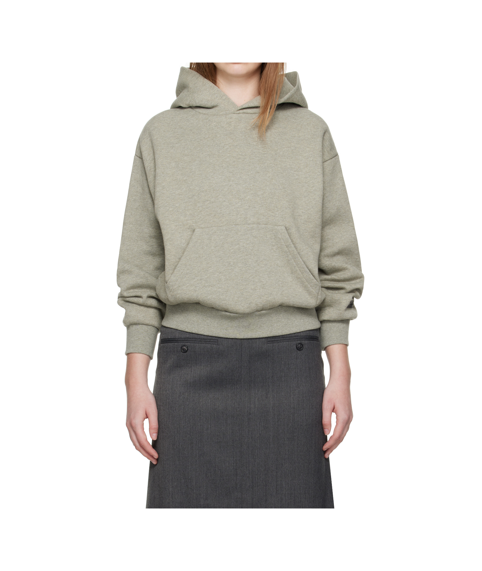 Essentials Logo Patch Hooded Sweatshirt In Brown