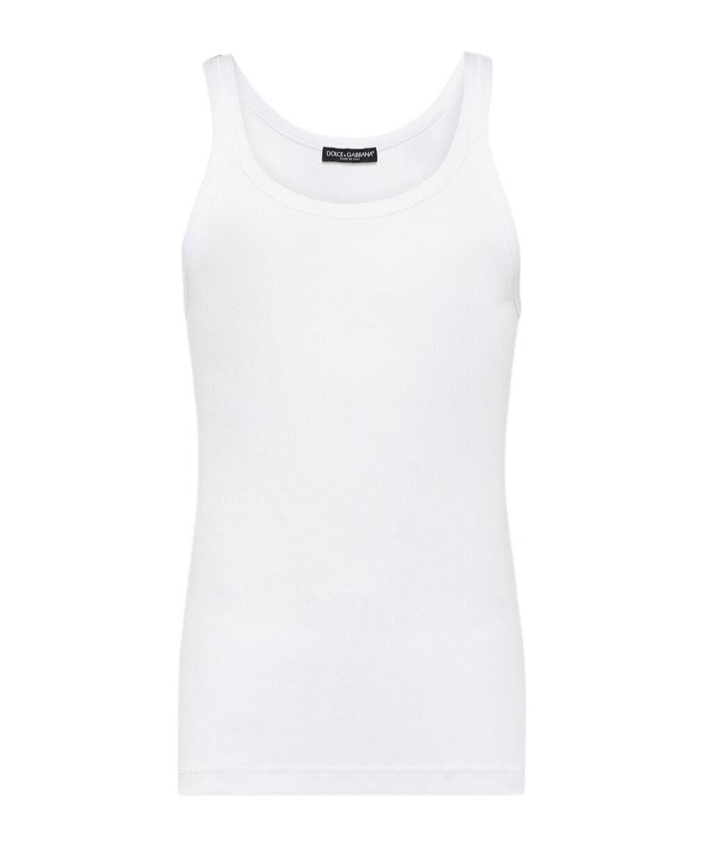 Dolce & Gabbana Cotton Jersey Tank Top In White