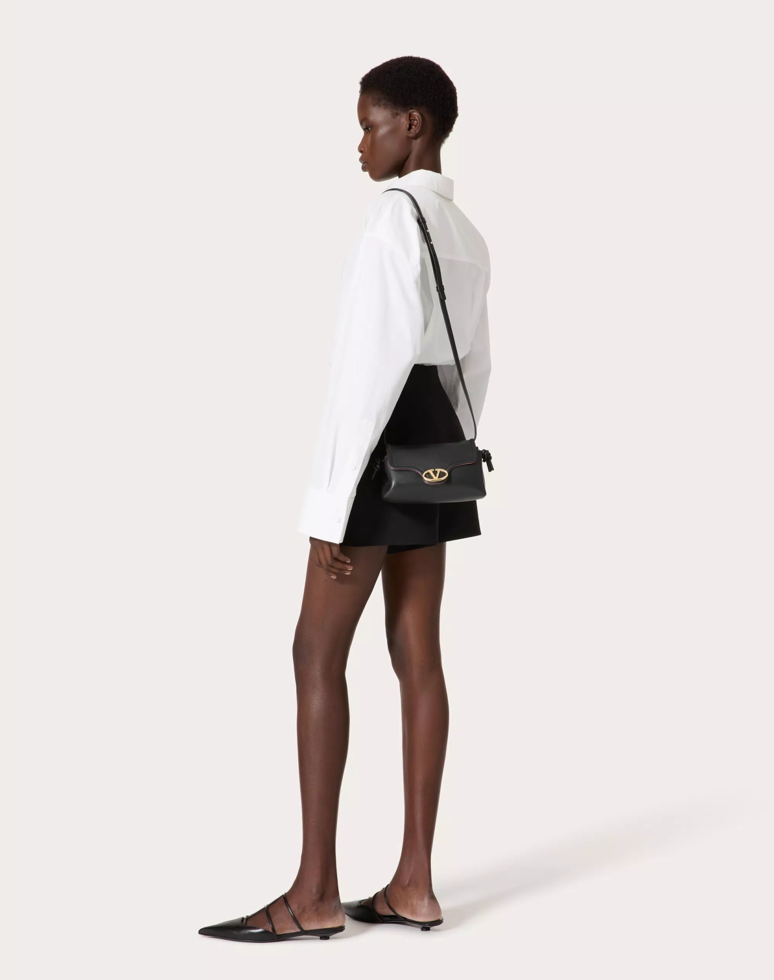 Valentino Vlogo 1960 Nappa Leather Mini Bag In Black