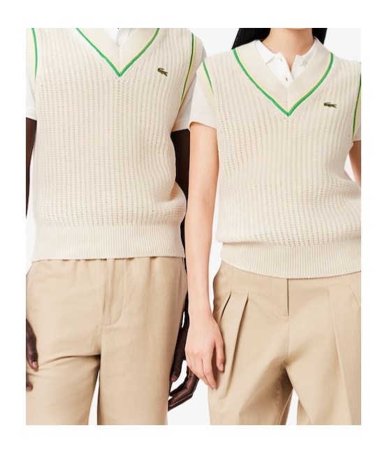 Shop Lacoste Logo-patch Vest In White