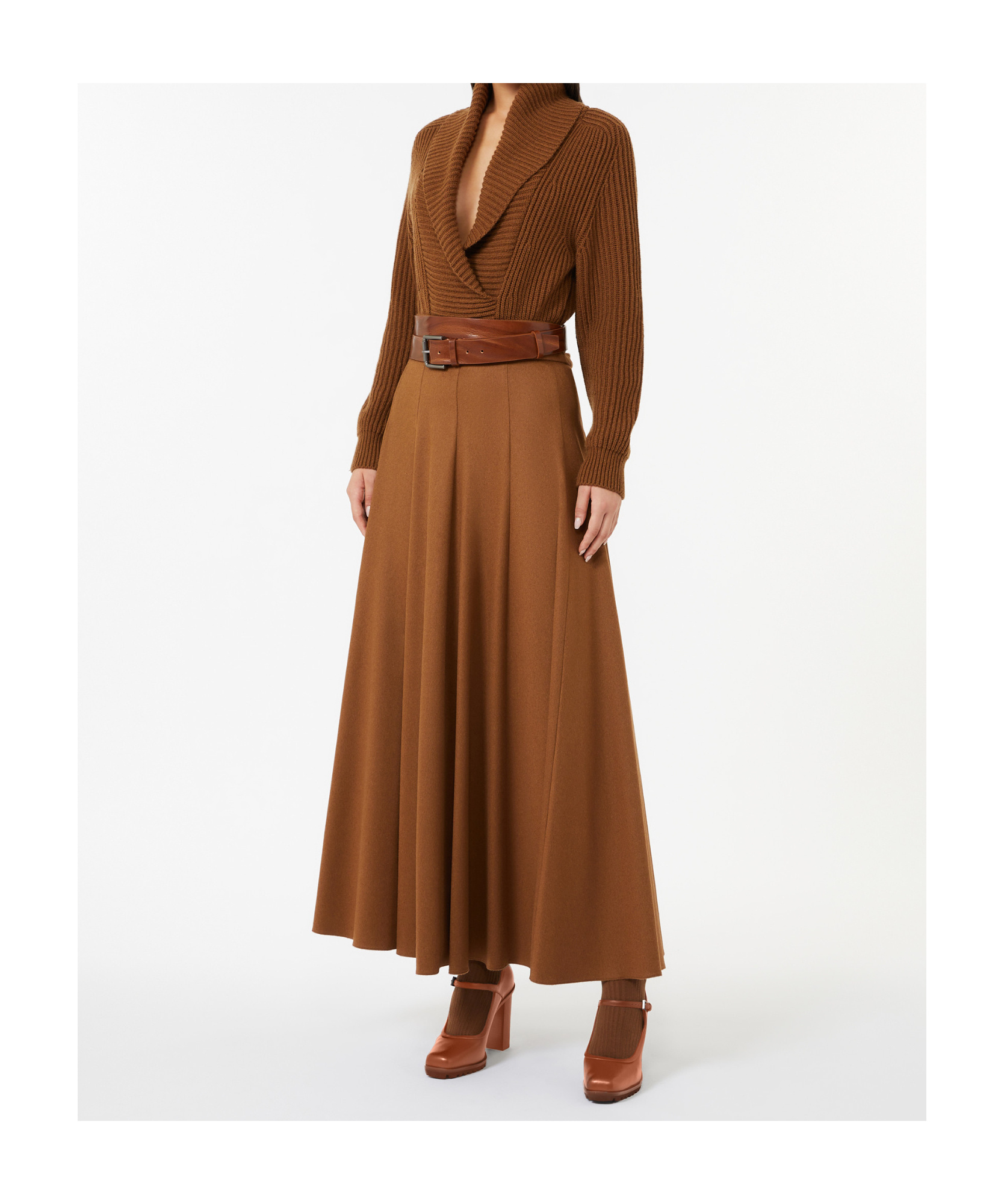 Max Mara Oversized Wool And Cashmere Jumper In Brown