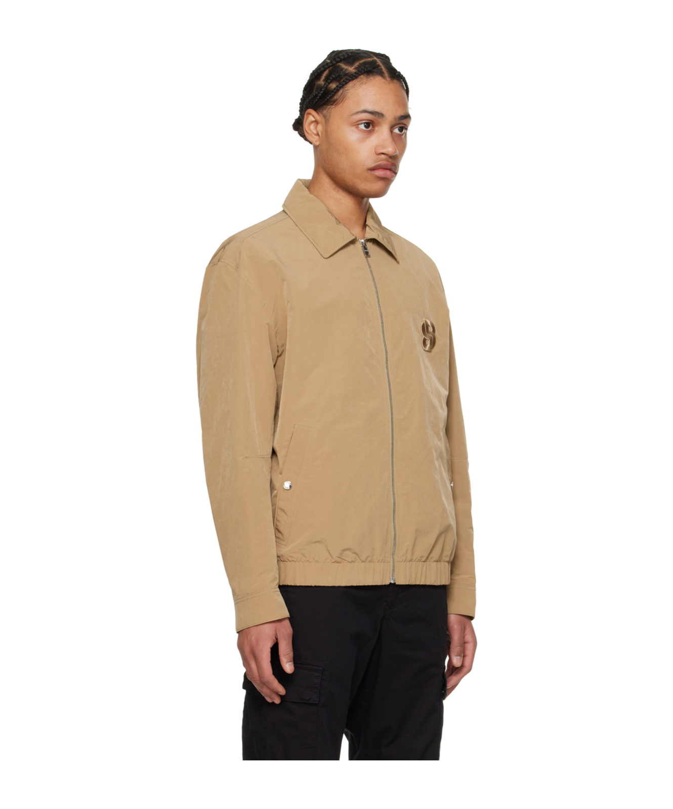 Hugo Boss Double Monogram Casual Jacket In Brown