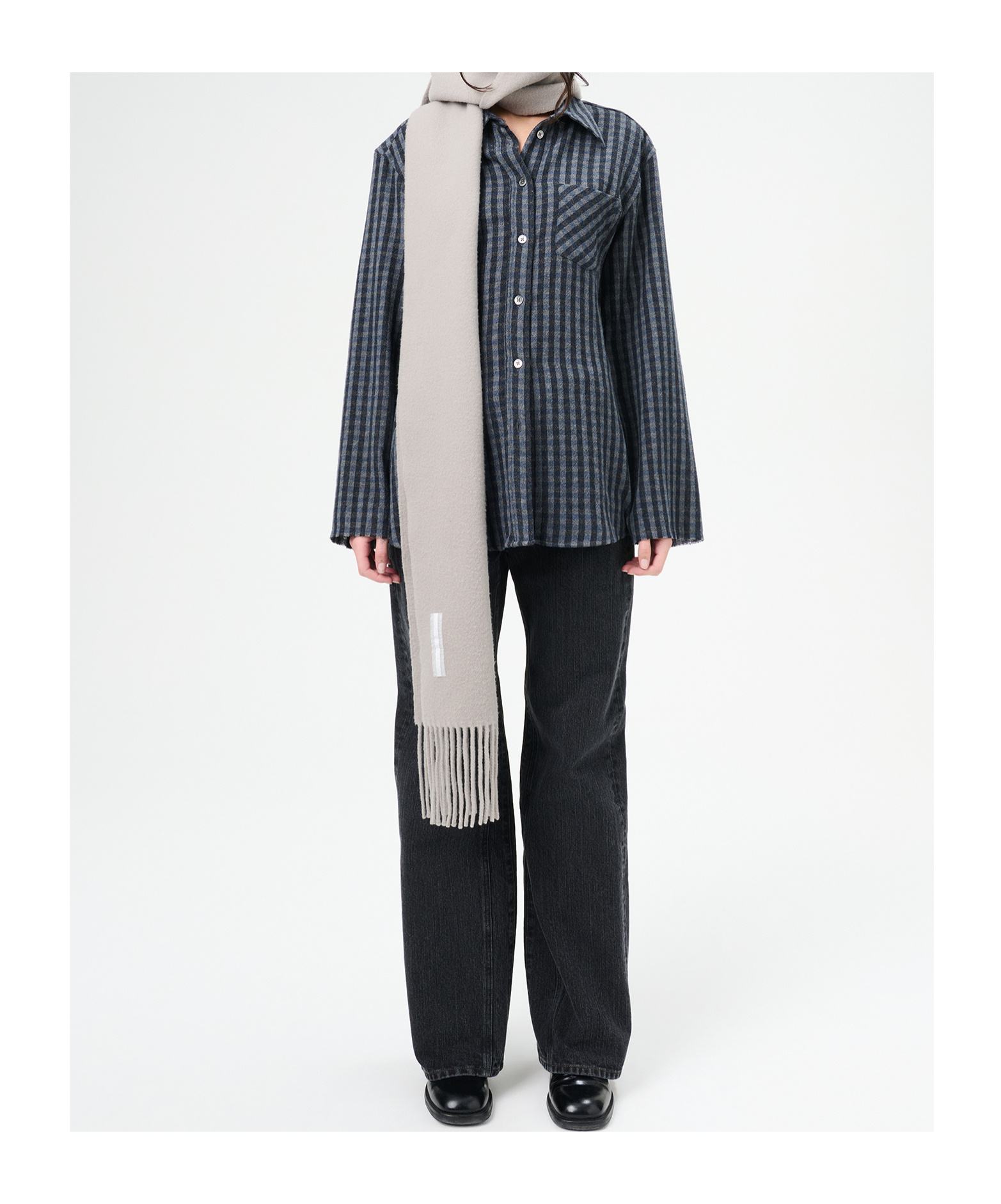 Our Legacy Navy Daisy Shirt In Black