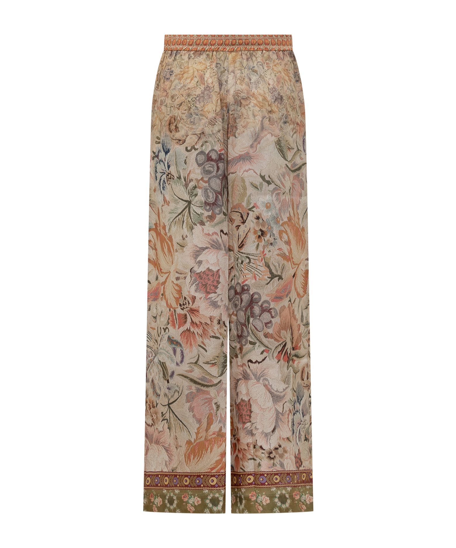 Pierre-louis Mascia Silk Tapestry-style Wide Pants In Multi