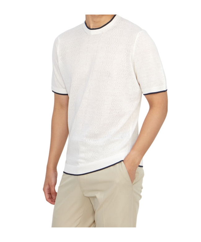 Drumohr Short-sleeved Sweater In White