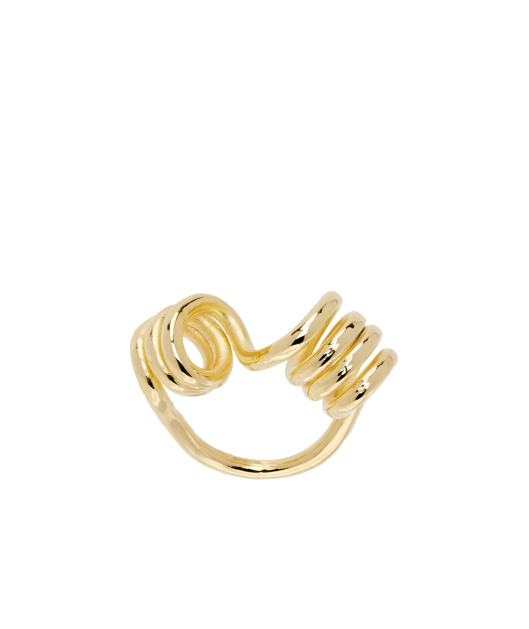 Chopova Lowena Logo Ring In Golden