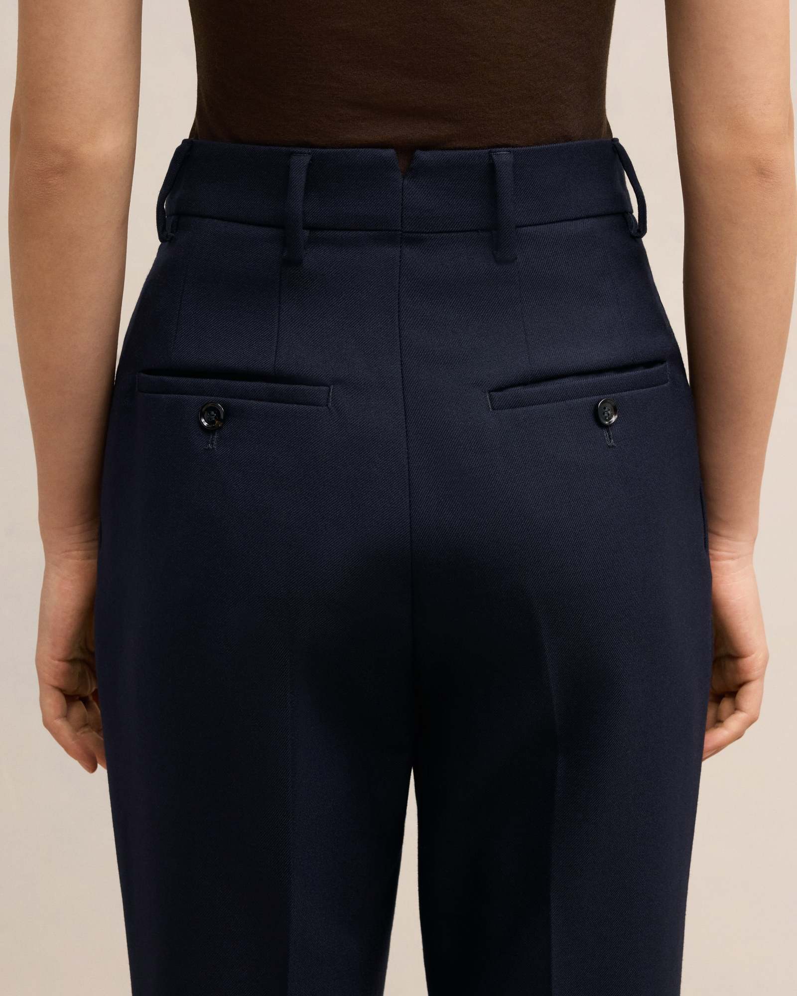 Ami Alexandre Mattiussi High-waisted Wool Cigarette Tube Pants In Black