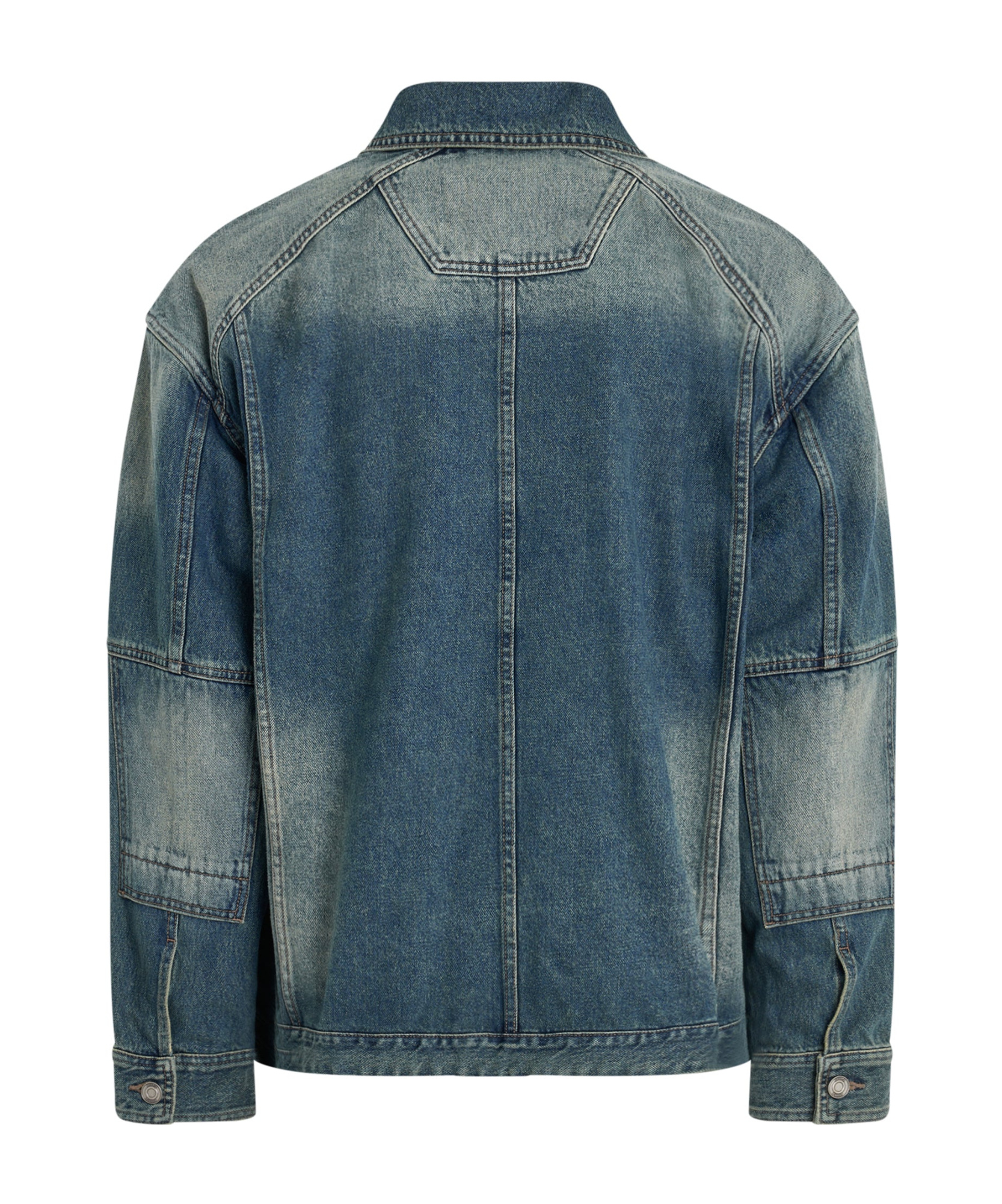 Juunj Blue Faded Denim Jacket In Blue