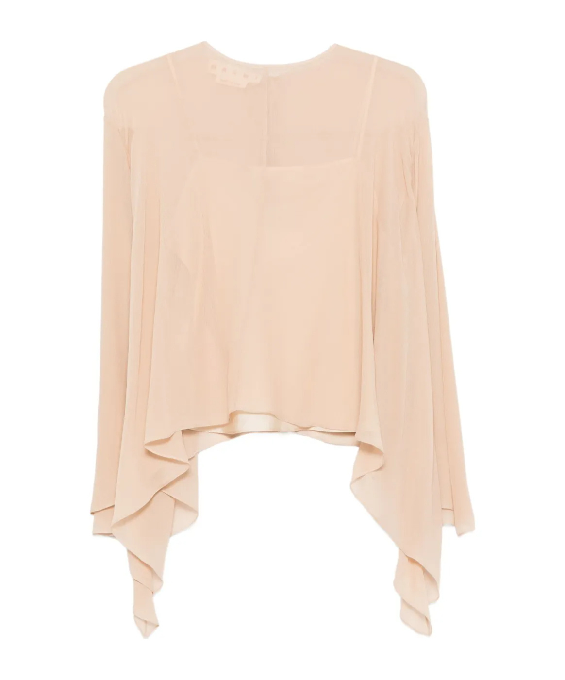 Marni Asymmetric-draped Blouse In Neutral