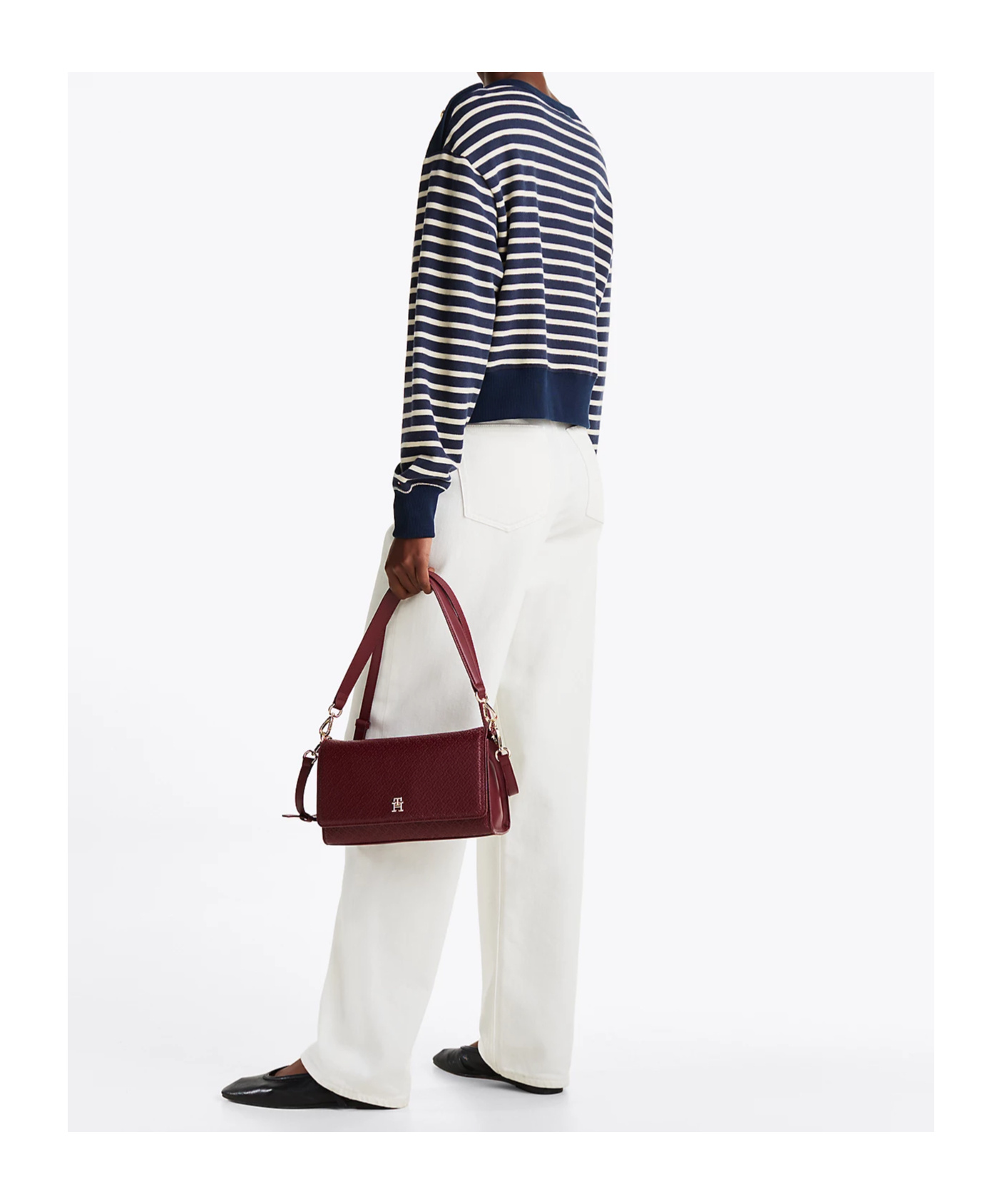TOMMY HILFIGER LONG-SLEEVED STRIPED HOODIE