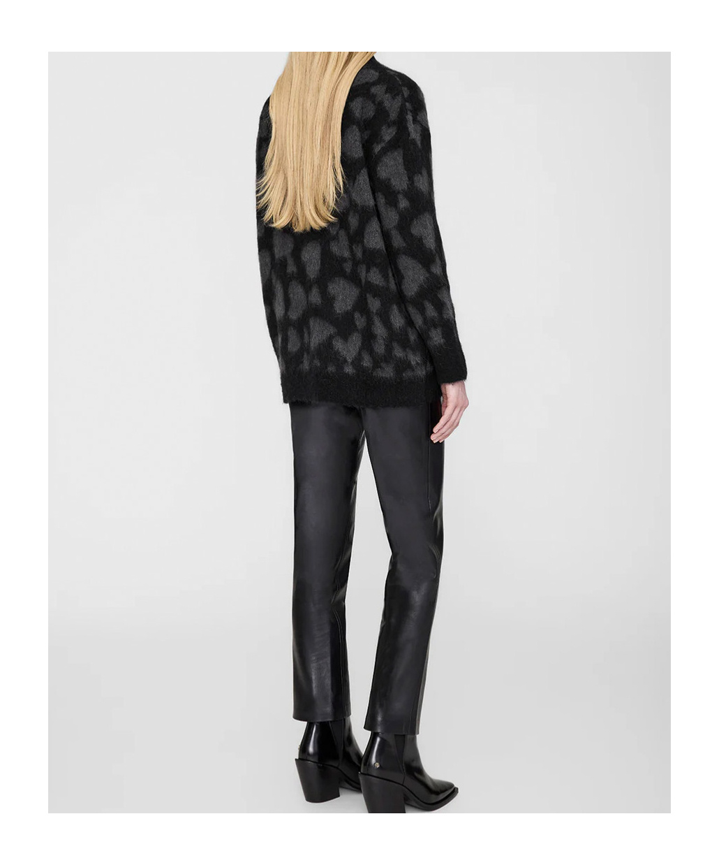 Shop Anine Bing Long-sleeved Sweater In Black