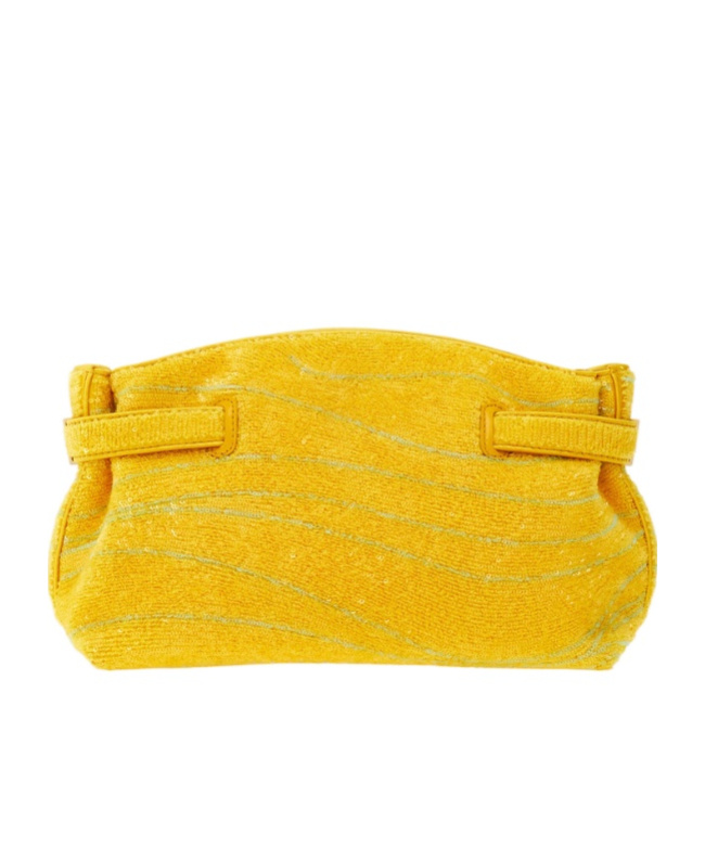Ferragamo Hug Soft Crossbody Bag With Sequins (xs) In Yellow