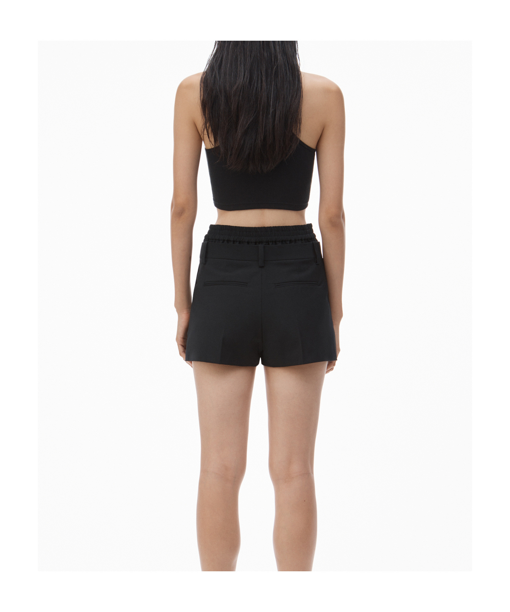 Shop Alexander Wang Boxers-inserted Shorts In Black