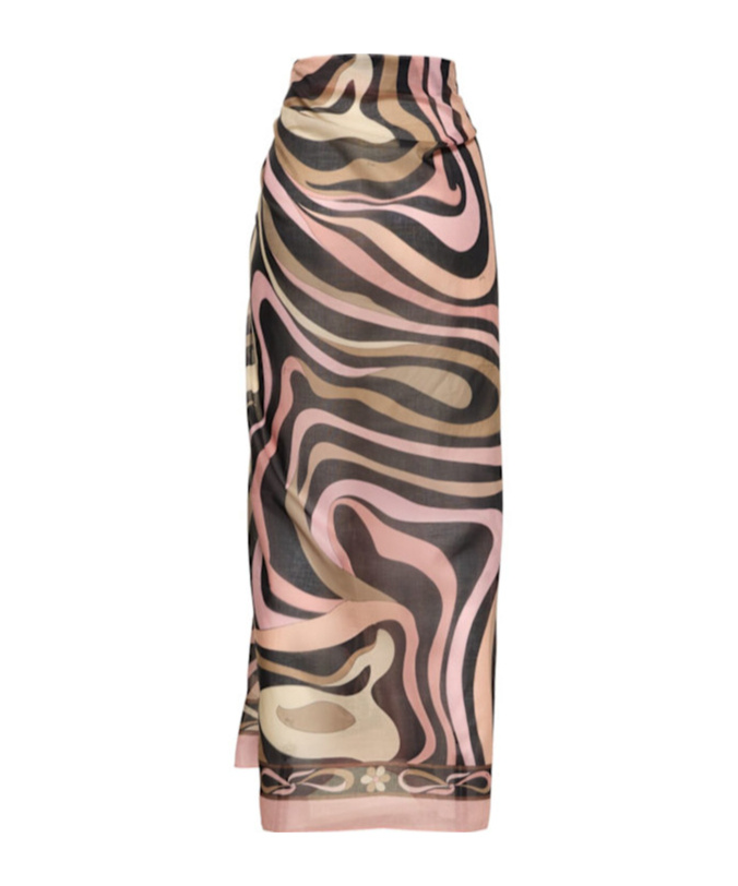 Emilio Pucci Printed Mini Shawl Skirt