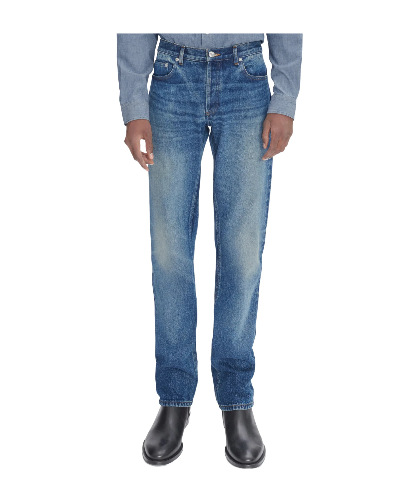 Apc Mid-waist Side Pocket Jeans In Blue