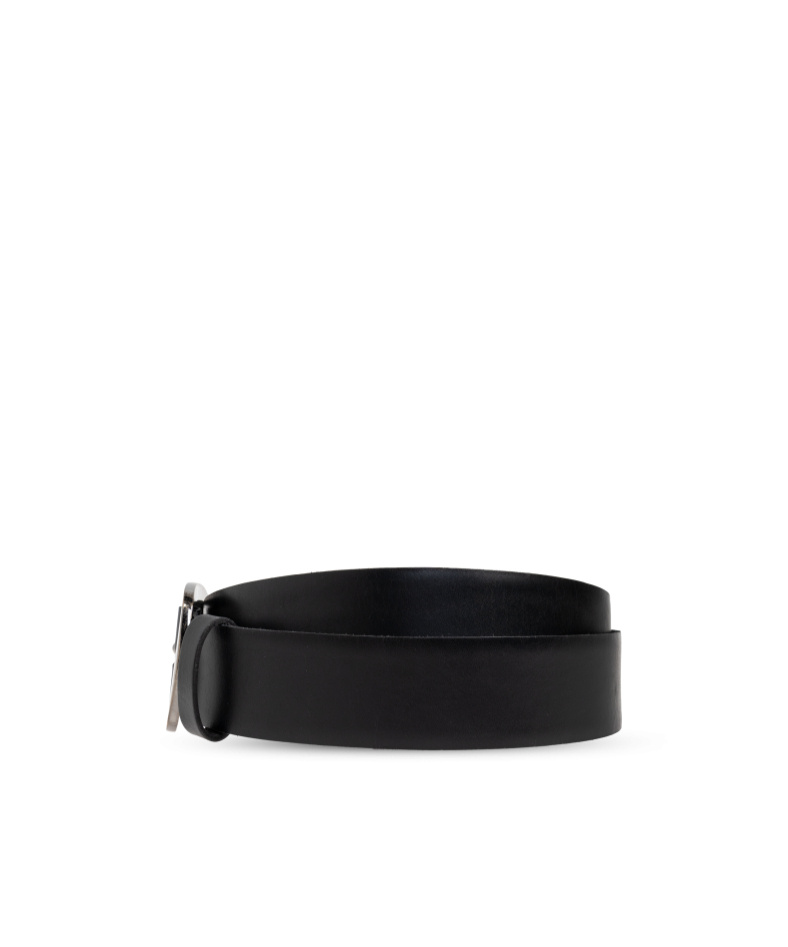 Dolce & Gabbana Logo Engraved Belt In Black