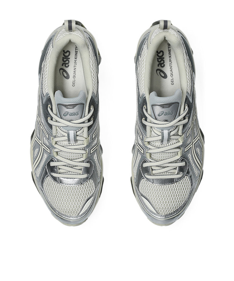 Asics Multicolor Mesh And Rubber Gel Quantum Kinetic Sneakers In Gray