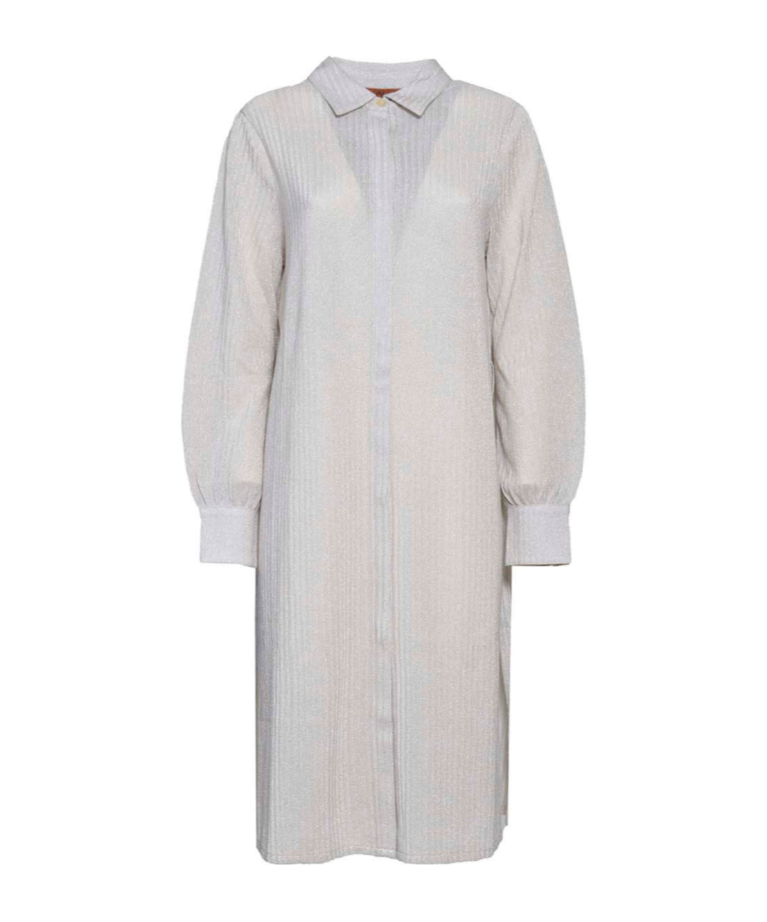 Shop Missoni Lamé-effect Belted Shirtdress In White
