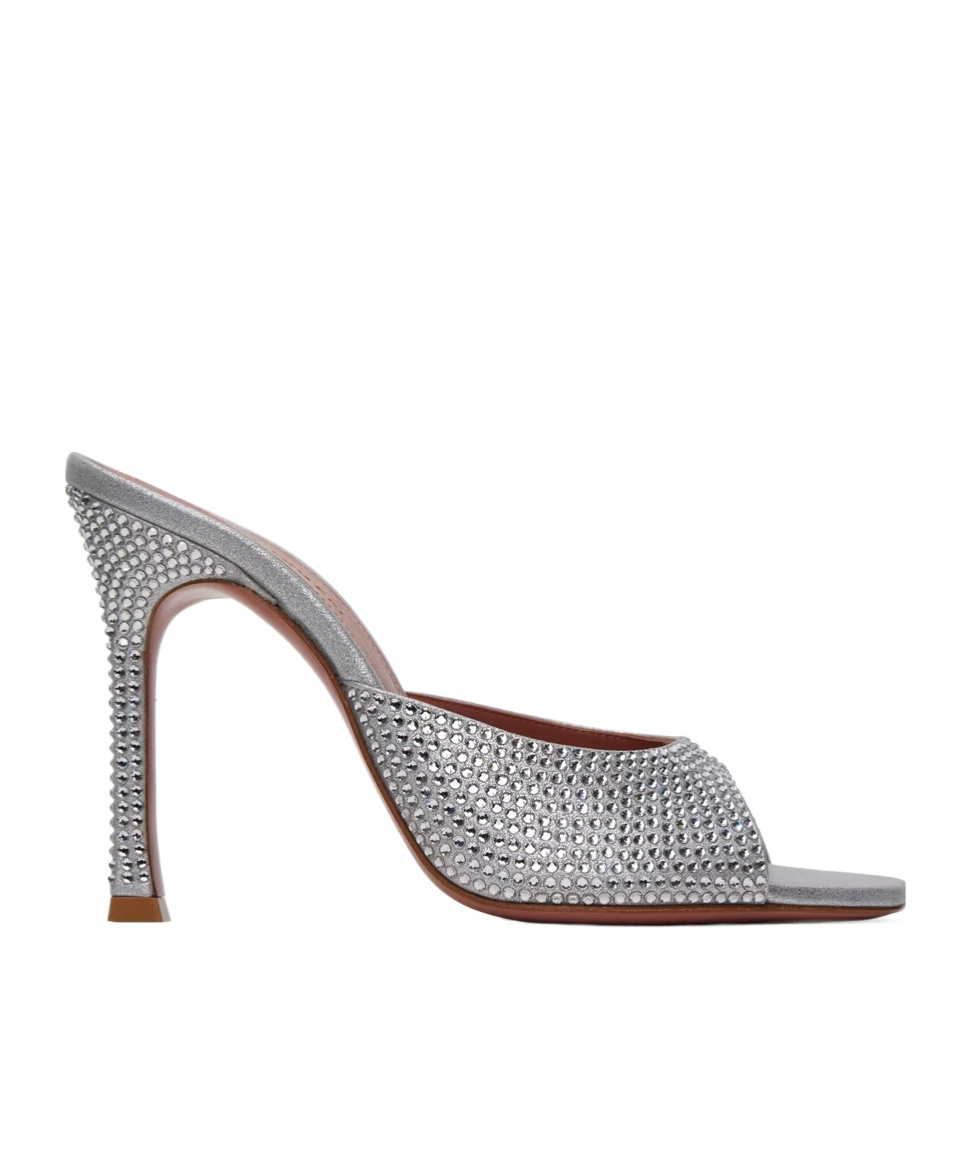 AMINA MUADDI ALEXA CRYSTAL SLIPPER CRYSTAL HIGH-HEELED SANDALS 