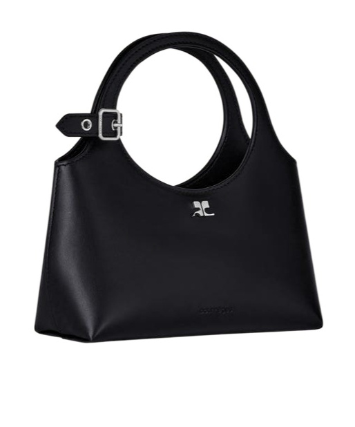 Courrèges Day Mini Bag Buckle Detail In Black