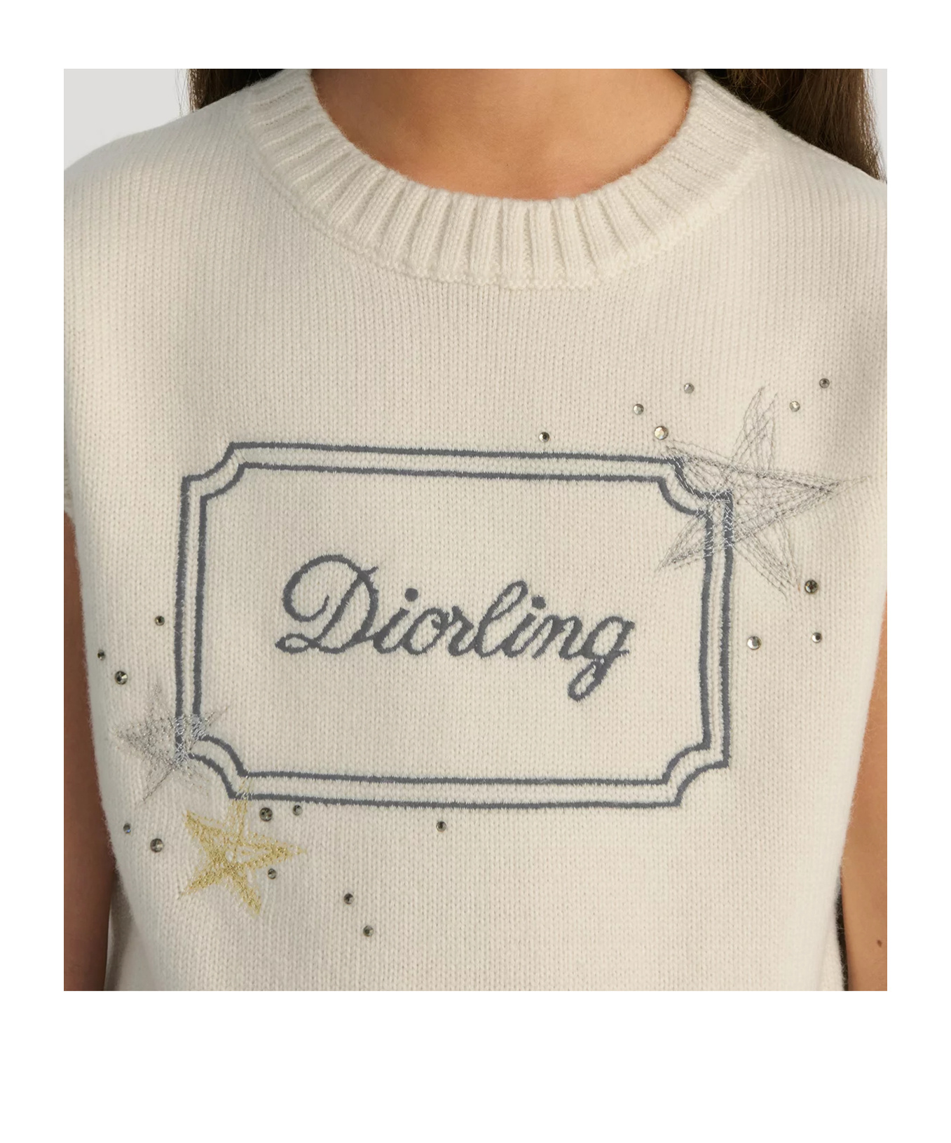 Dior Sleeveless Knitted Vest In Neutral