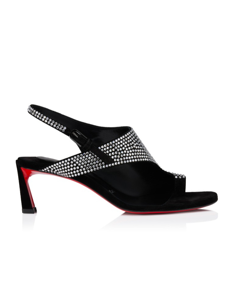 Christian Louboutin Women Viva Condora Mule Slingback T 55 Sandalo Con Tacco In Black