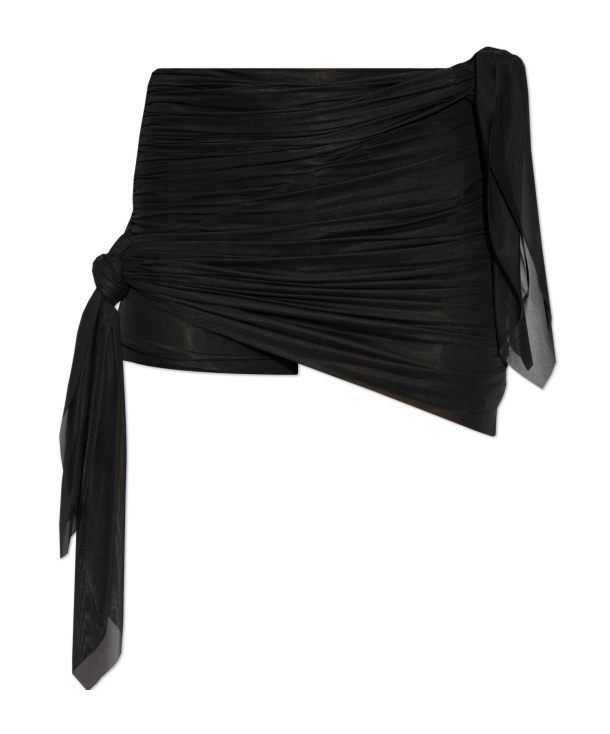 Diesel Hanging Short Skirt And Shorts In Black
