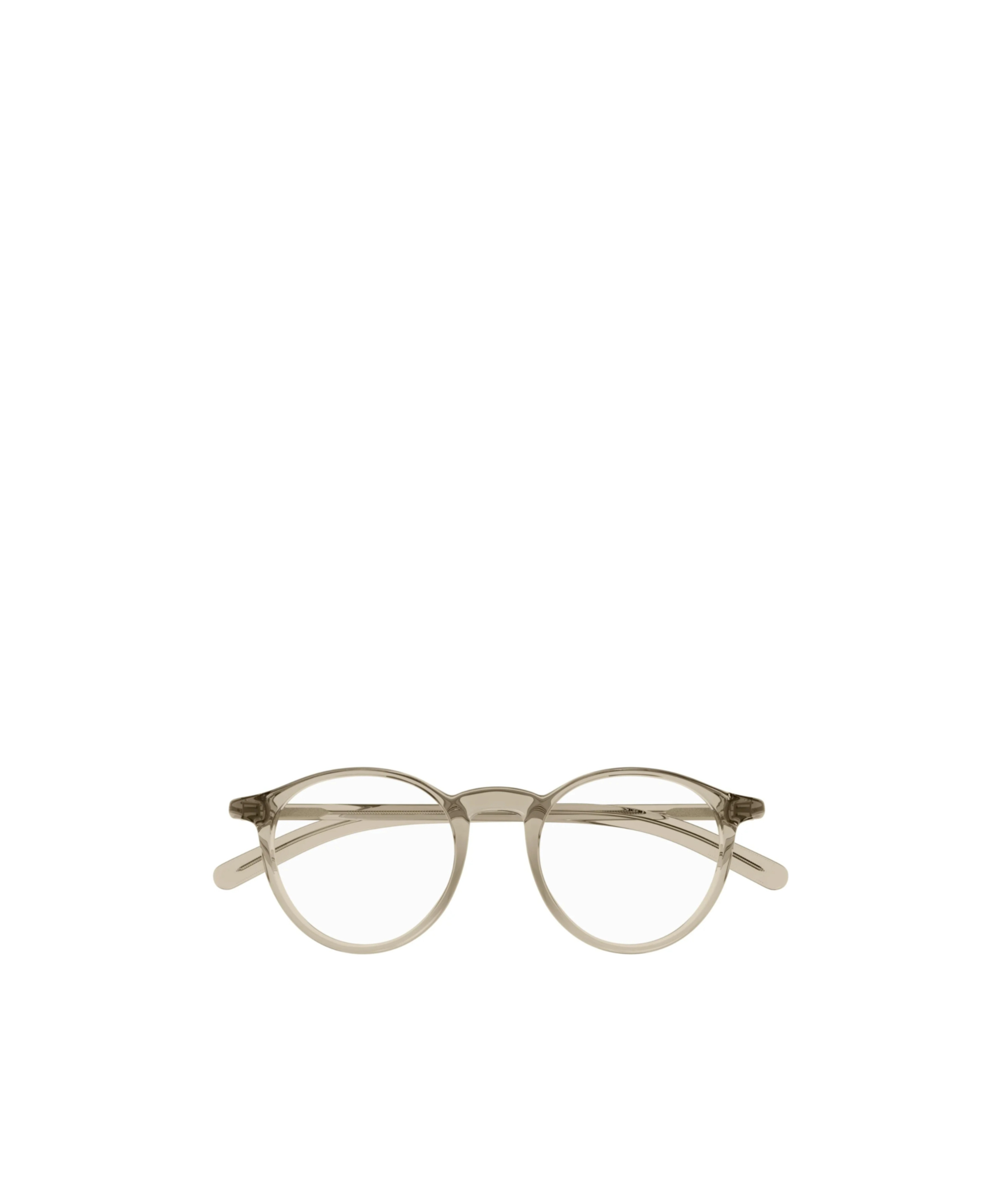 Montblanc Translucent Round-frame Glasses In Yellow