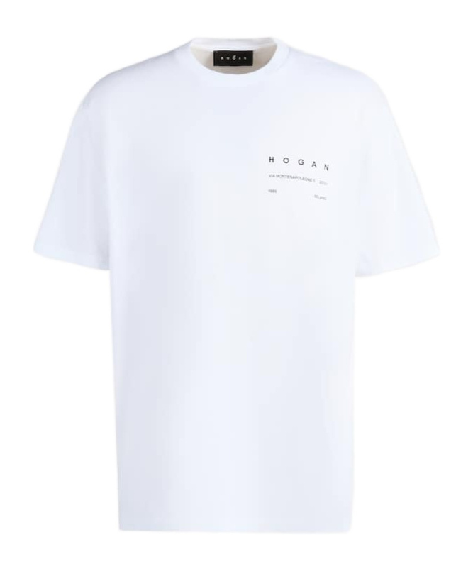 Hogan Logo-print Cotton T-shirt In White