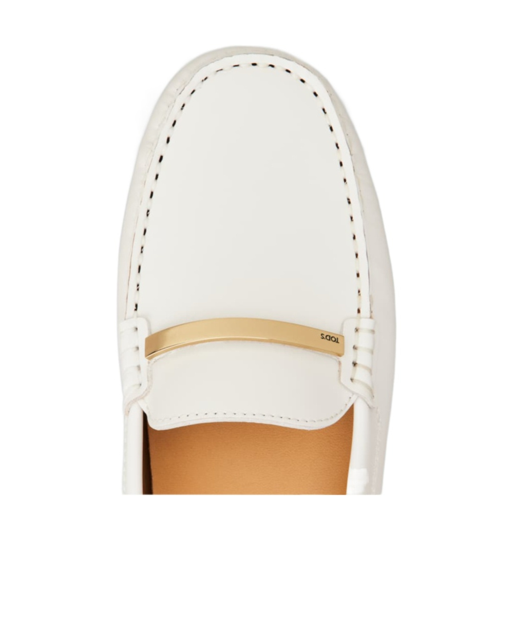 Tod's Round-head Minoccasin-bean Shoes In White