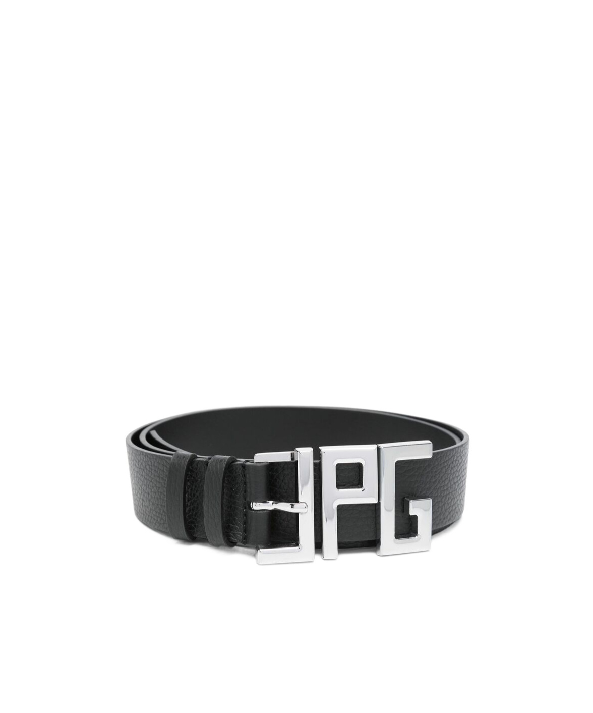 Jean Paul Gaultier Loo-plaque Belt In Black