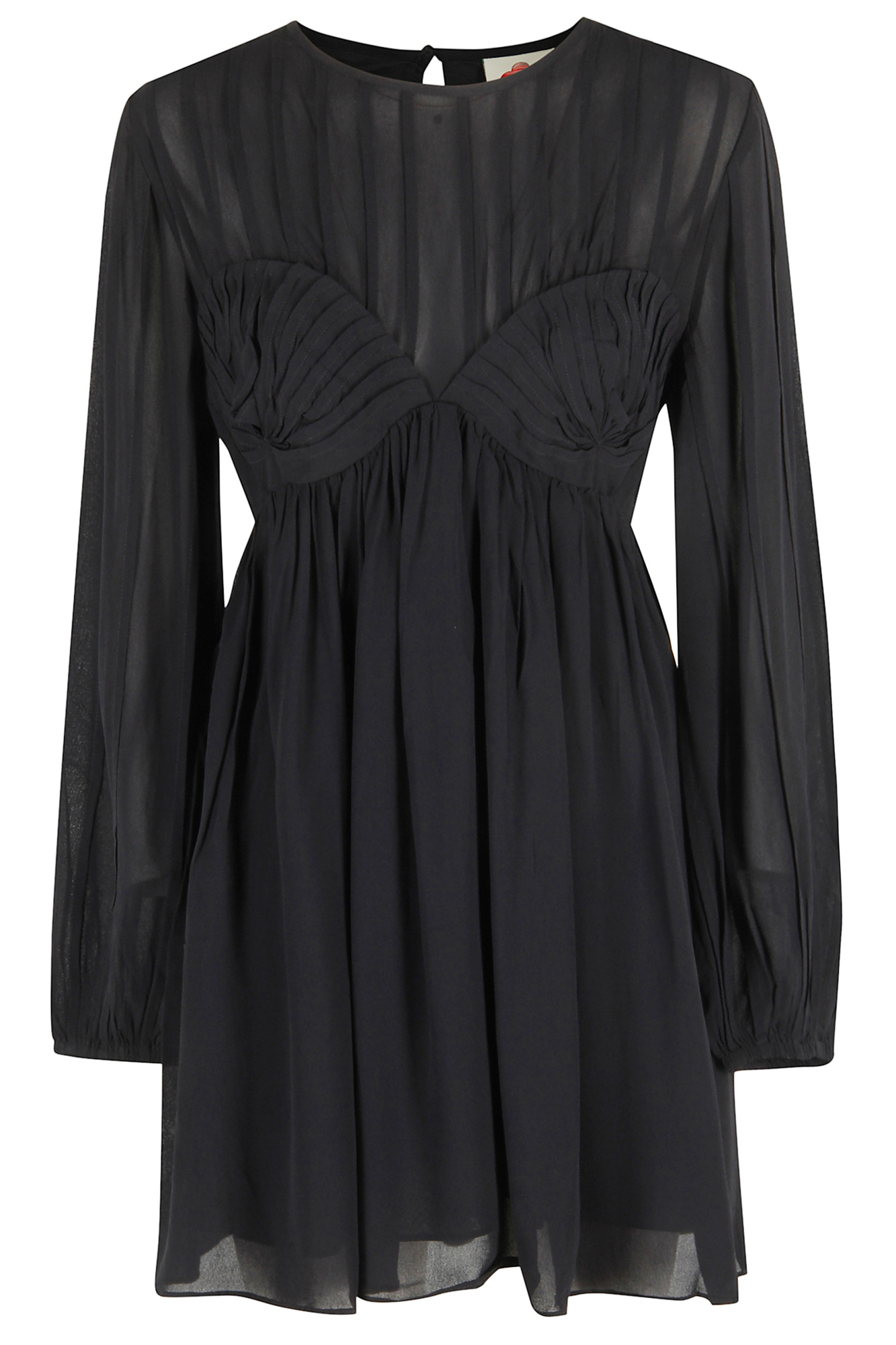 Farm Rio Long-sleeved Dress In Black