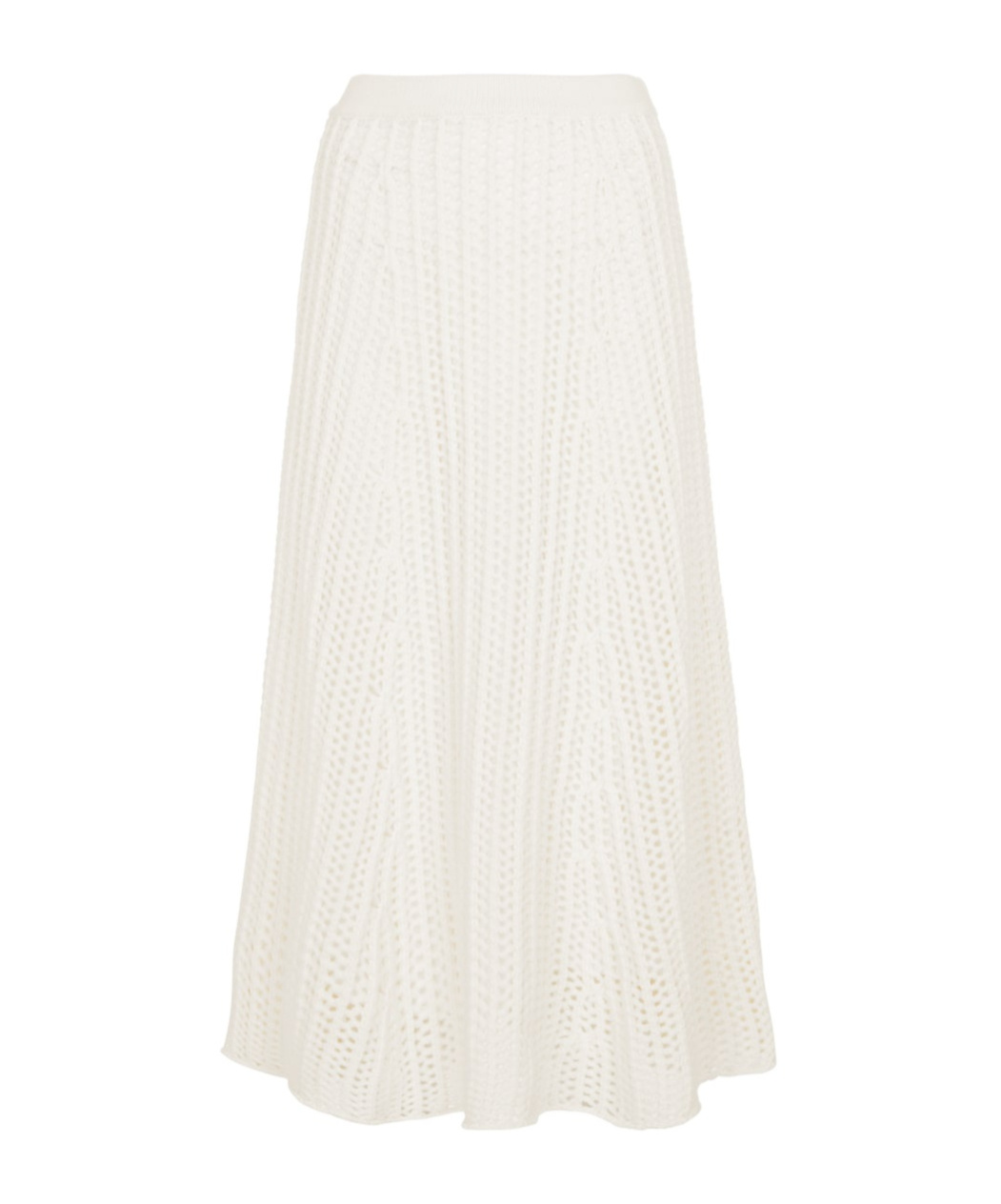 Gabriela Hearst Pablo Cable Knit Cashmere Midi Skirt In Neutral
