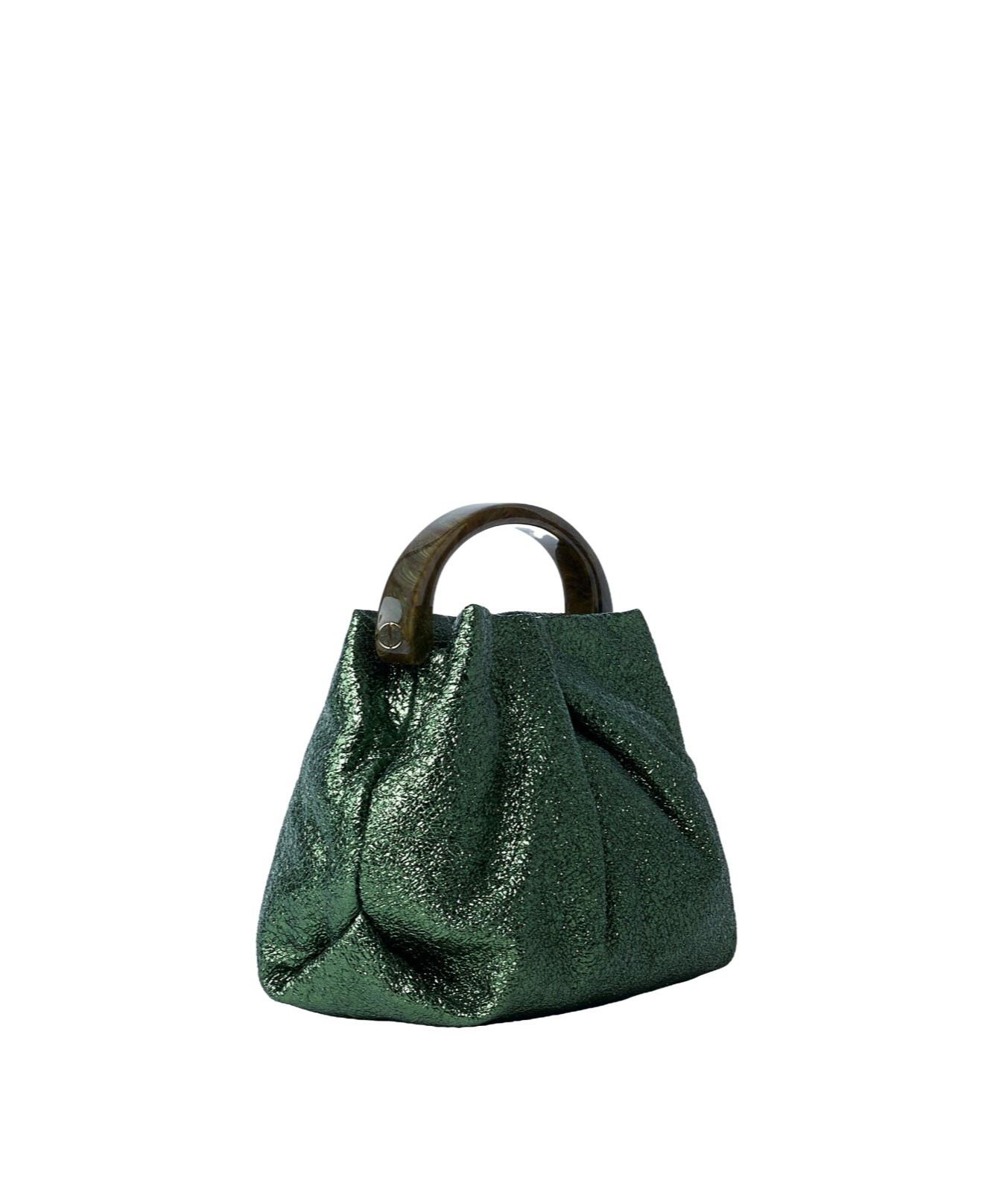 Dries Van Noten Top Handle Shoulder Bag In Green