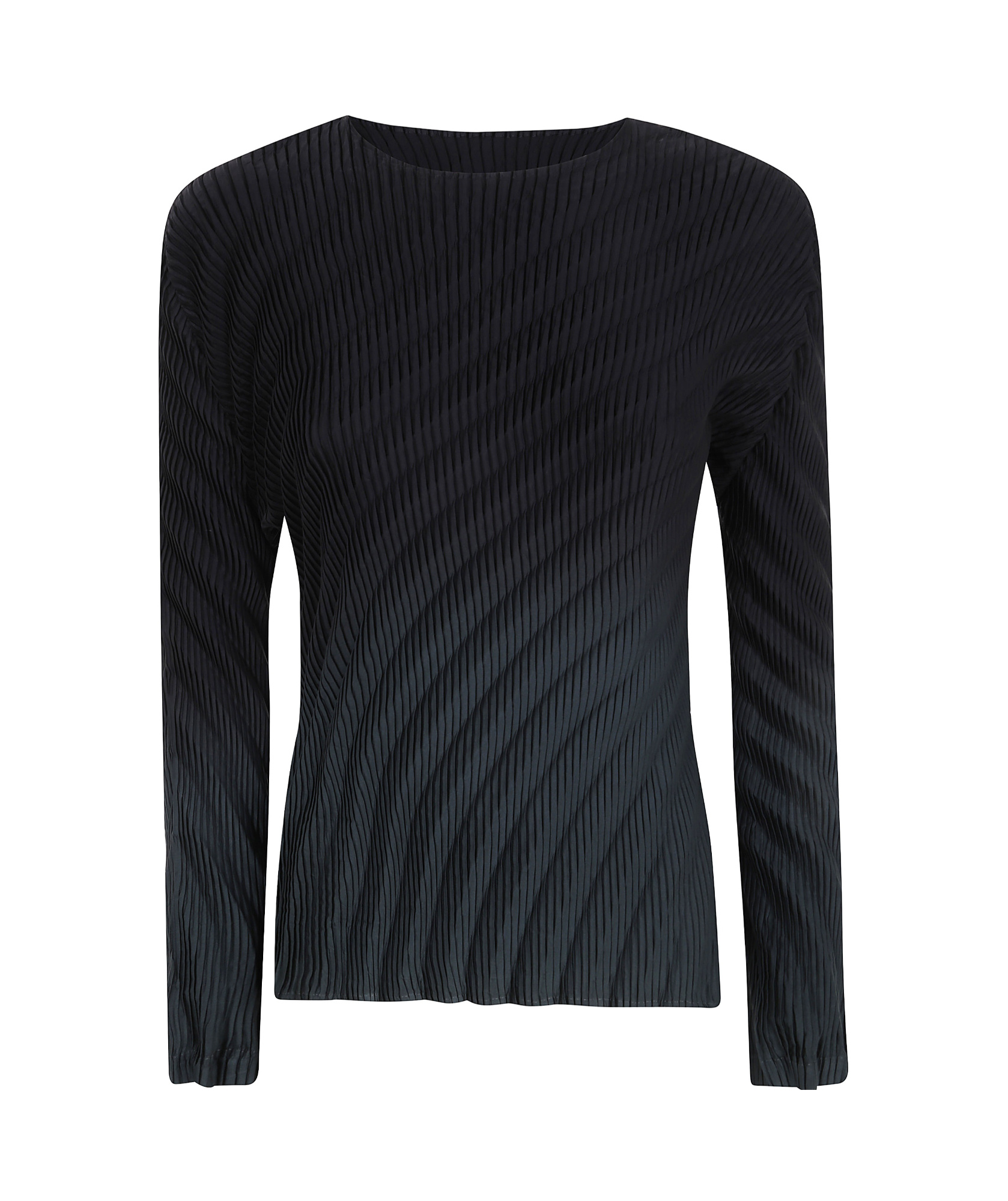 Issey Miyake Pleated Blouse In Black