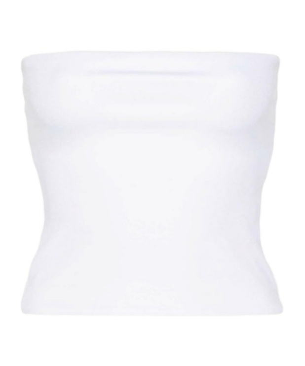 WARDROBE.NYC ELASTIC PLAIN KNITTED STRAPLESS TOP