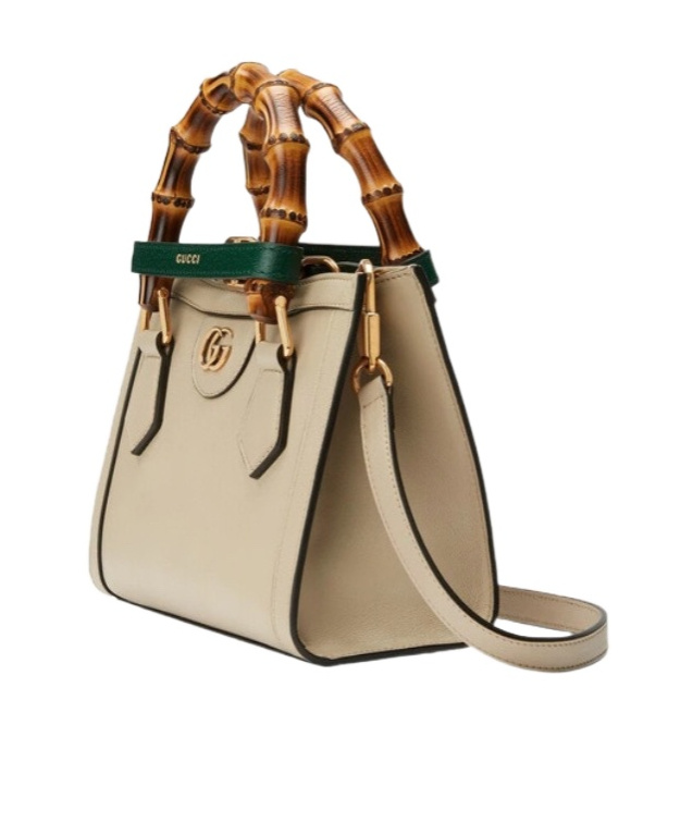 Gucci Shoulder Bag With Bamboo Handle In Nude