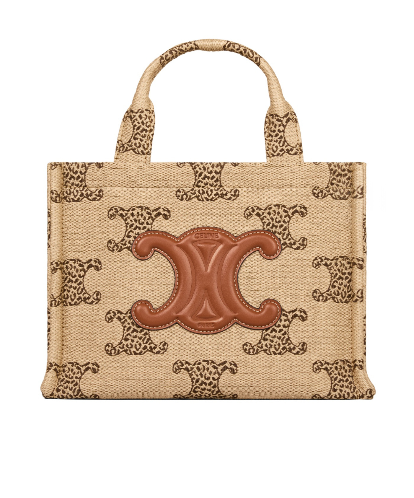 Celine Small Triomphe Logo Shoulder Bag In Nude