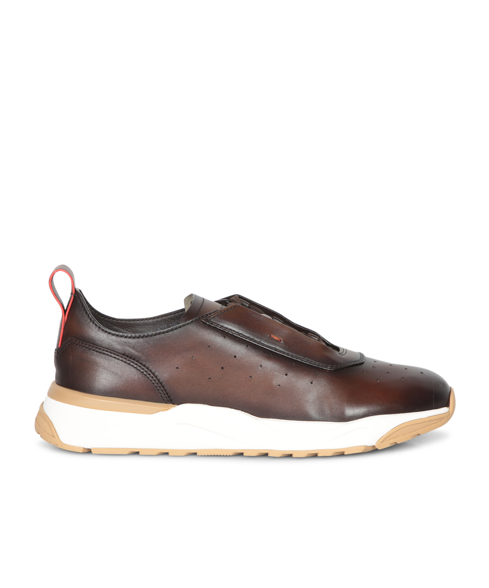 Santoni Round-toe Sneakers In Animal Print