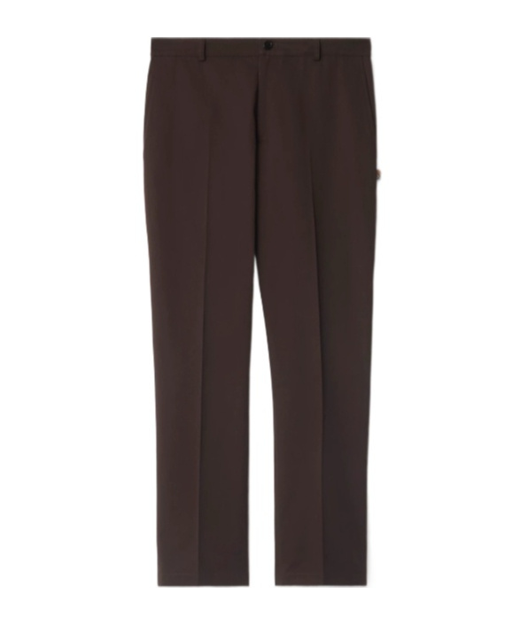 Burberry Slim Fit Cotton Chino Trousers Clothing In Brown