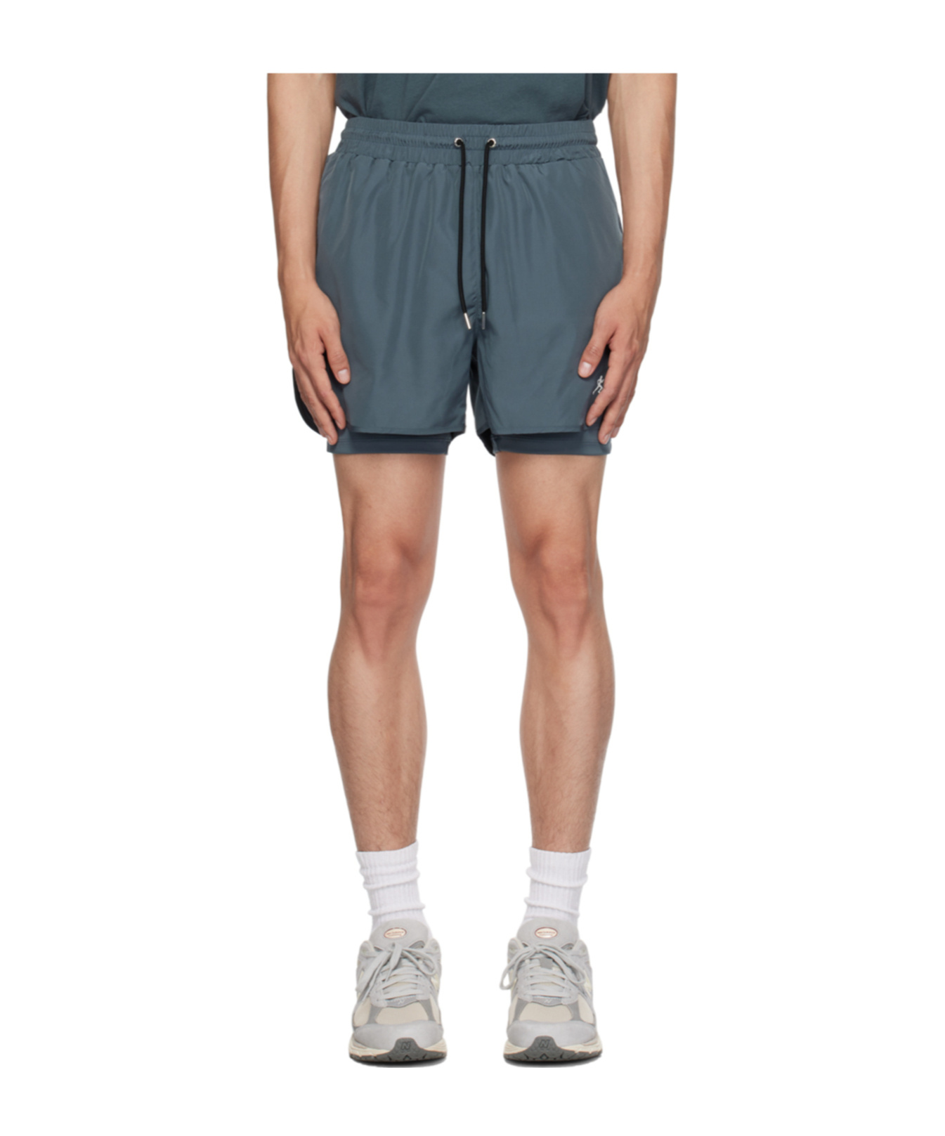 Sporty And Rich Drawstring Elastic Waist Shorts In Multicolor