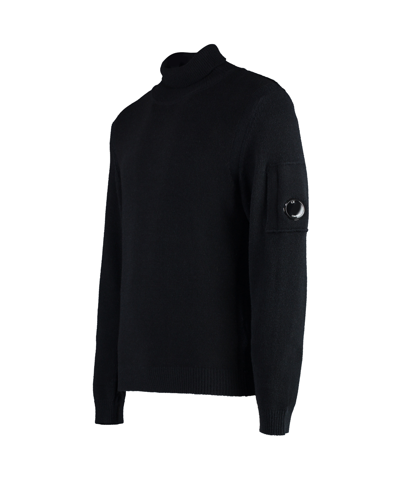 C.p. Company C.p.company Wool Blend Turtleneck Sweater In Black
