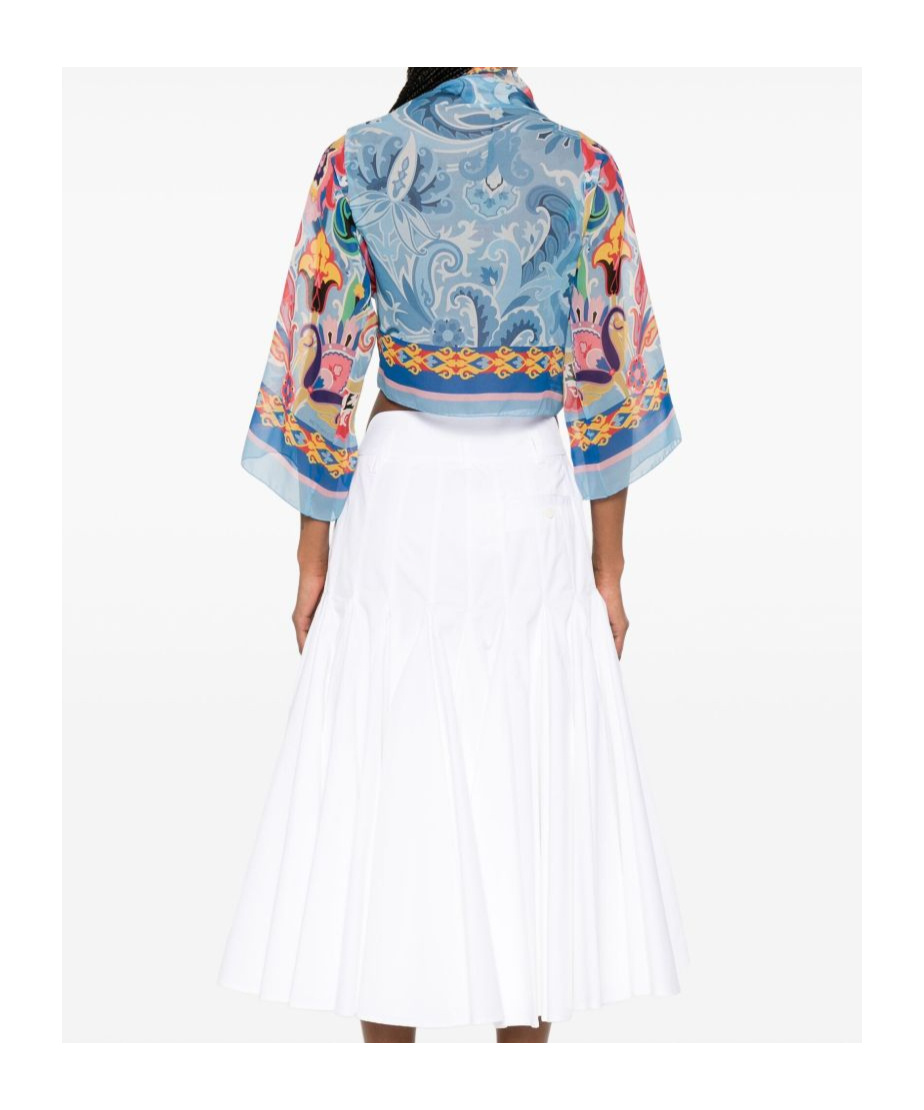 Etro Self-tie Long Sleeves In Blue