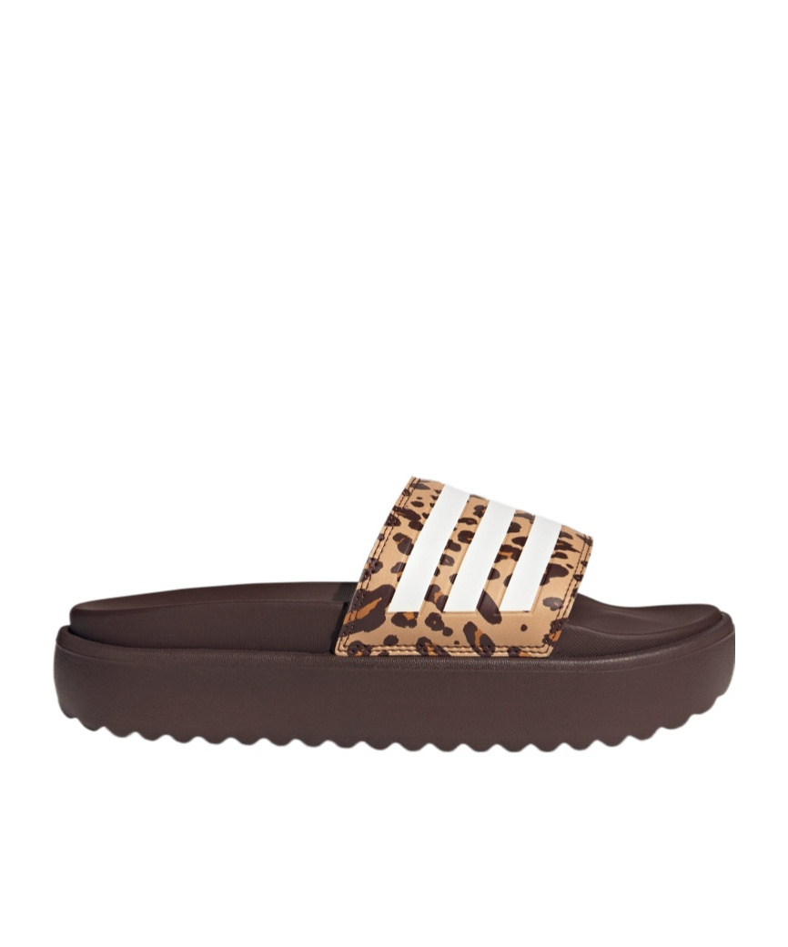 Adidas Originals Adilette Platform Slides In Multi