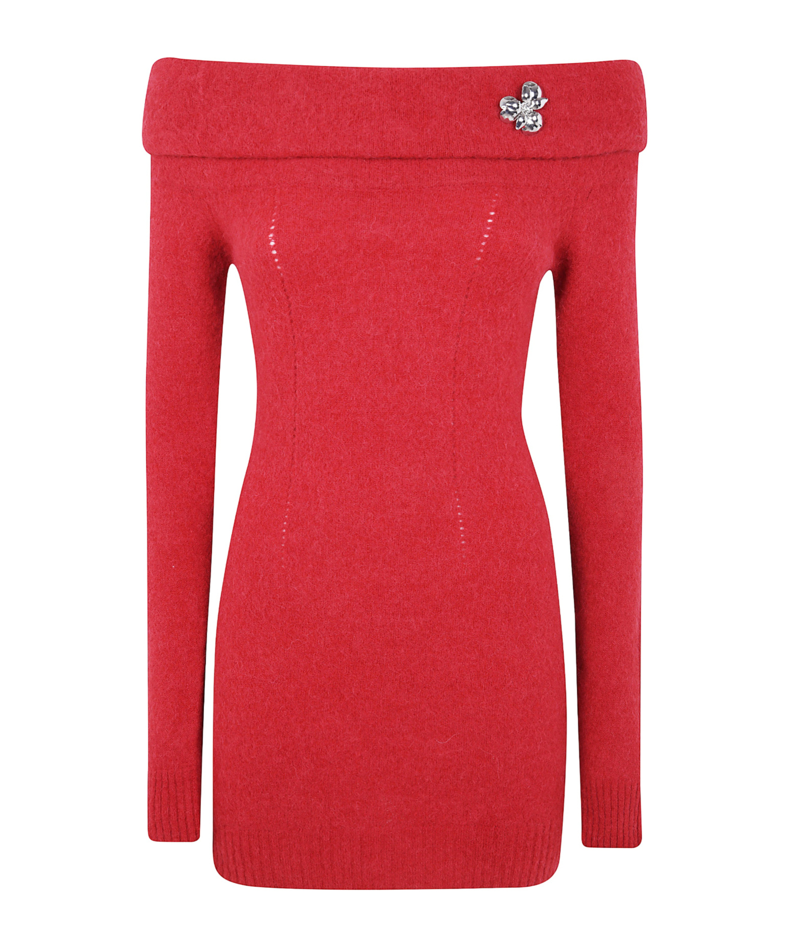 Blumarine Knit Mini Dress In Red