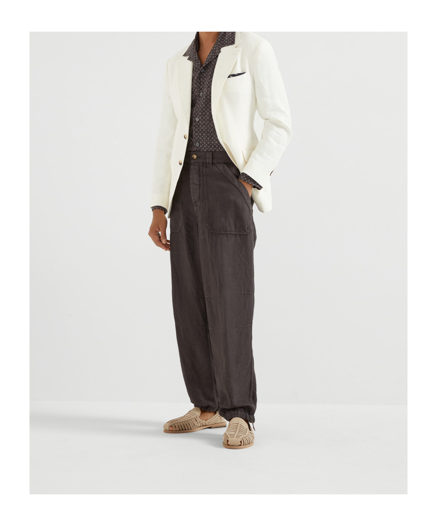 Brunello Cucinelli Belt Loops Slacks In Black