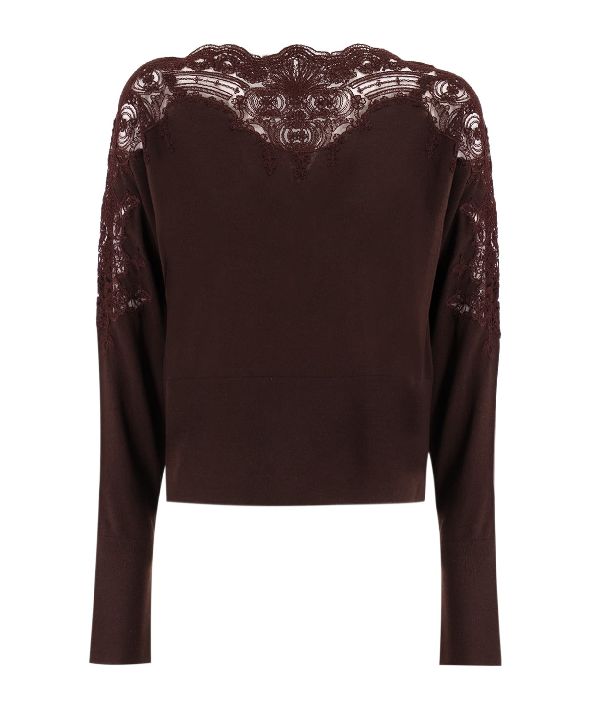 Ermanno Scervino Long-sleeved Sweater In Black