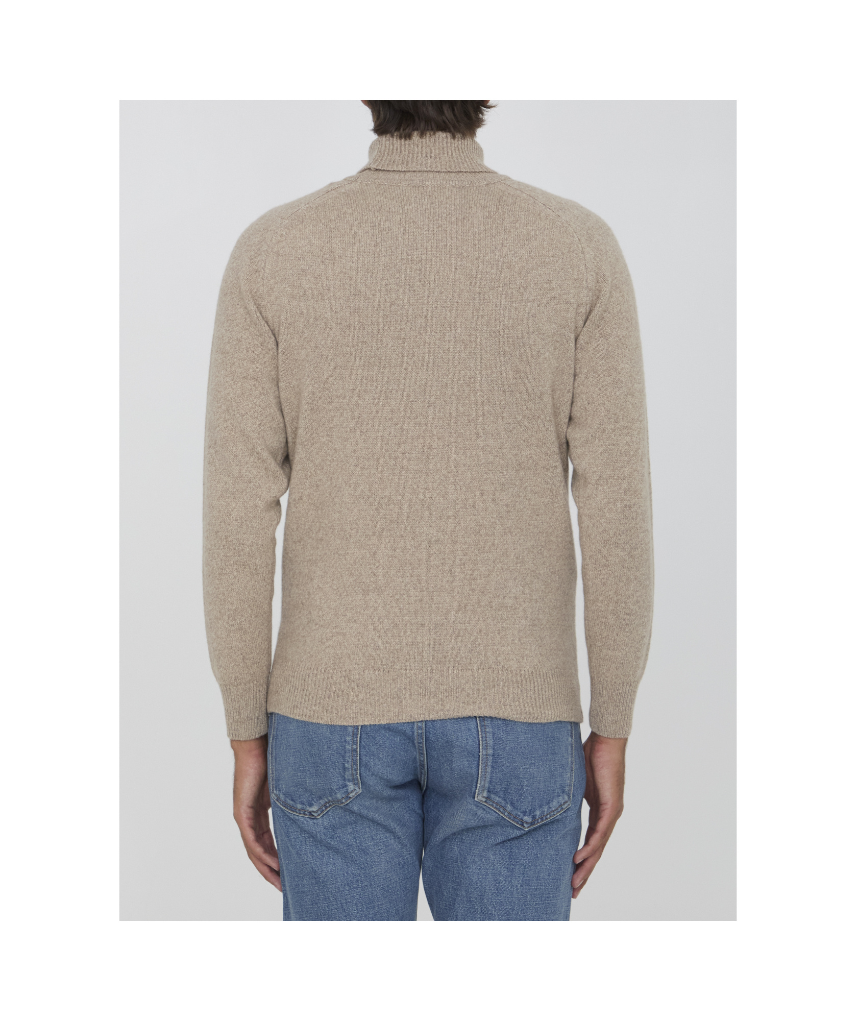 Lardini Cashmere Turtleneck Sweater In Nude